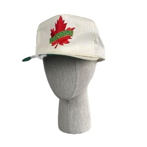 Vintage Canada embroidered leaf hat